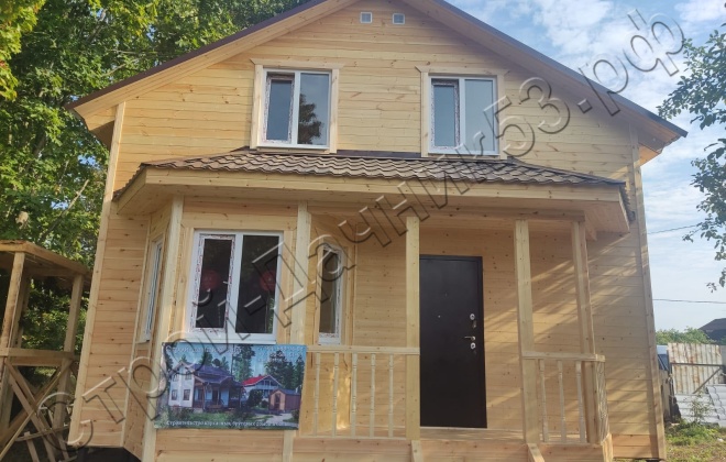 4 Каркасно-щитовой дом  Д-9, 7х7м, 89  М², Ленинградская область, Гатчинский район, деревня Зайцево. (13)